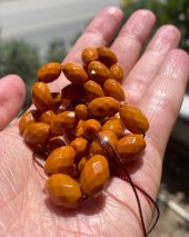 Faset Kesim Has Damla Kehribar Tesbih 12,5x8,8mm 22 Gram - 10
