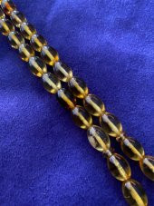 Doğal Kaya Damla Kehribar Tesbih 9x12,5mm 22 Gram - 3