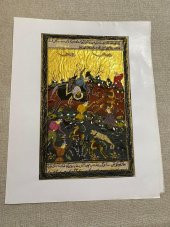 Av Temalı El Yapımı Minyatür Resim 28x17 cm - 1