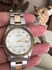Rolex Oyster Perpetual Date 1505 Altın Çelik Kol Saati - 1