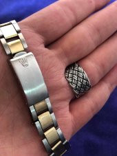 Rolex Oyster Perpetual Date 1505 Altın Çelik Kol Saati - 4