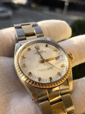 Rolex Oyster Perpetual Date 1505 Altın Çelik Kol Saati - 8