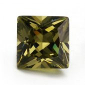 Prenses Kesim Sentetik Taş 4x4mm 100 Adet Zeytin Yeşili - 1