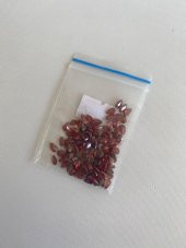 Armut Kesim Sentetik Taş 3x5mm 100 Adet Kırmızı - 3