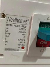 Westhomes 630A 8Kv Kaçak Akım Korumalı Şalter WCM1-630L/3300 - 8