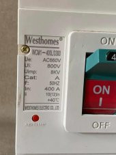 Westhomes 400A 8kV Kaçak Akım Korumalı Şalter WCM1-400L/3300 Bağlantı Aparatlı - 2