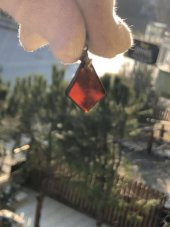 Doğal Kaya Kehribar Kolye Ucu Gümüş Aparatlı 0,4-2 Gram (Model 5) - 3