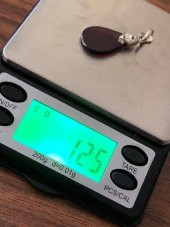 Doğal Kaya Kehribar Kolye Ucu Gümüş Aparatlı 0,4-2 Gram (Model 5) - 5