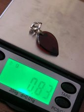 Doğal Kaya Kehribar Kolye Ucu Gümüş Aparatlı 0,4-2 Gram (Model 5) - 6