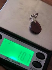 Doğal Kaya Kehribar Kolye Ucu Gümüş Aparatlı 0,4-2 Gram (Model 5) - 7