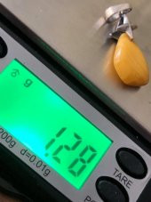 Doğal Kaya Damla Kehribar Kolye Ucu Gümüş Aparatlı 0,5-2 Gram (Model 6) - 7