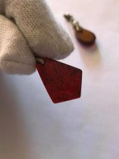 Doğal Kaya Kehribar Kolye Ucu Gümüş Aparatlı 0,4-2 Gram (Model 5) - 11