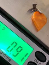 Doğal Kaya Damla Kehribar Kolye Ucu Gümüş Aparatlı 0,5-2 Gram (Model 6) - 12
