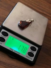 DOĞAL KAYA DAMLA KEHRİBAR KOLYE UCU GÜMÜŞ APARATLI 0,85-2 Gram (Model 1) - 9