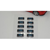 Subaru Logo 3D Cam Açma Torpido Konsol Ayna Çıkartma Seti thumbnail 2