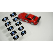 Volkswagen Logo 3D Cam Açma Torpido Konsol Ayna Çıkartma Seti - 1