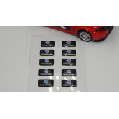 Volkswagen Logo 3D Cam Açma Torpido Konsol Ayna Çıkartma Seti - 2