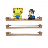 Barış Dizayn Montessori 50cm Dar Duvar Rafı Ahşap Kitaplık Bebek Odası Çocuk odası  (3lü set) - 1