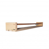 Barış Dizayn Montessori 50cm Dar Duvar Rafı Ahşap Kitaplık Bebek Odası Çocuk odası  (3lü set) - 3