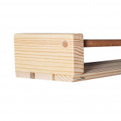 Barış Dizayn Montessori 50cm Dar Duvar Rafı Ahşap Kitaplık Bebek Odası Çocuk odası  (3lü set) - 4