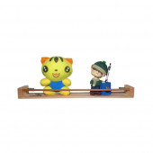 Barış Dizayn Montessori 50cm Dar Duvar Rafı Ahşap Kitaplık Bebek Odası Çocuk odası  (3lü set) - 5