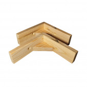 Barış Dizayn Doğal Ahşap Duvar Raf Ayağı 11x11cm Dayanıklı 90 Derece (2li set) - 2