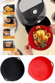20 Cm Yuvarlak Airfryer Silikon Pişirme Kalıbı - Hava Fritözü Kalıbı - 1