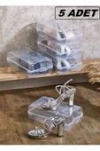 5 Adet Kadın Ayakkabı Saklama Kutusu Hava Delikli 5'li Saklama Seti - thumbnail 1