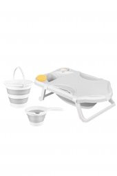 Fileli  Katlanabilir Banyo Seti Gri 5 li Set - 1