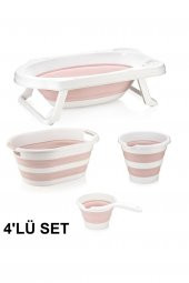 Katlanabilir Banyo Seti Pudra 4 lü Set - 1