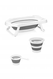 Katlanabilir Küvet Set - Koyu Gri - 1