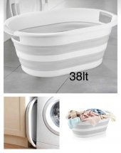 Mega 38 litre Pratik Katlanır Çamaşır Sepeti - 3