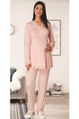 Carpediem L.R. 1501 Bayan Hamile Lohusa Pudra Pijama Takımı - 2