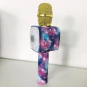 Doppler Stardust Karaoke Mikrofonu Ses Değiştirme Özellikli Işıklı Yeni Kayıt Özellikli - 3