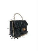 Liva 1180 Zincir Askılı İnci Model Kadın El Omuz Çantası thumbnail 6