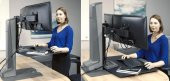 Winston-E WNSTE-2-270 Motorlu Masaüstü Monitör Standı (Çift Monitör) - 2