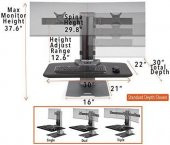 Winston-E WNSTE-2-270 Motorlu Masaüstü Monitör Standı (Çift Monitör) - 4