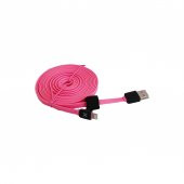 The Kase Lightning Şarj Data Kablosu 3mt Pembe - 1