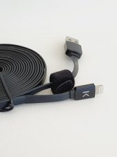 The Kase Lightning Şarj Data Kablosu 3mt Siyah - 4