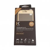 The Kase iPhone 6/7/8 Uyumlu Metal Kenarlı Cam Koruyucu Gold - 4