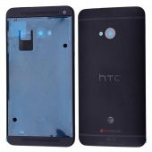 HTC One M7 Full Kasa Kapak Takımı Siyah - 1