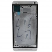 HTC One M7 Orta Kasa Ön Kapak Gümüş - 1