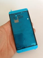 HTC One M7 Orta Kasa Ön Kapak Gümüş - 4