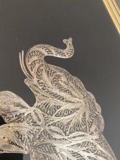 El İşçilikli Telkari Fil Tablo 33x28 cm - 6