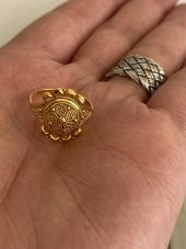 İşlemeli 22 Ayar Altın Yüzük 2,75 Gram - 4