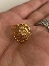 İşlemeli 22 Ayar Altın Yüzük 2,75 Gram - 5