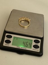 5 Taş Motifli 14 Ayar Altın Yüzük 4,60 Gram - 9