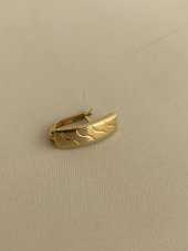 İşlemeli 18 Ayar Altın Küpe (Tek) 0,90 Gram - 2