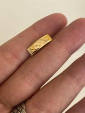 İşlemeli 18 Ayar Altın Küpe (Tek) 0,90 Gram - 5