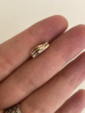 Taş İşlemeli 14 Ayar Altın Küpe (Tek) 0,85 Gram - 5